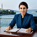 **

"A professional Turkish businesswoman in a modest, stylish business suit, working at a desk in a modern Istanbul office overlooking the Bosphorus, fully clothed, appropriate attire, safe for work, perfect anatomy, natural proportions, professional photography, high quality, family-friendly."

**